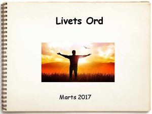 Livets Ord Marts 2017 Lad jer forlige med