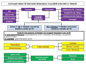 I principali settori di intervento fitoterapico in prodotti