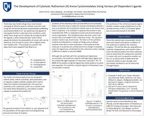 The Development of Cytotoxic Ruthenium II Arene Cyclometalates