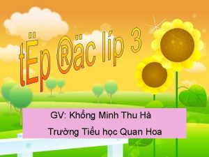 GV Khng Minh Thu H Trng Tiu hc