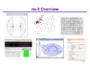 ns3 Overview 1 What is ns3 ns3 is ns3 Overview 1 What is ns3 ns3 is