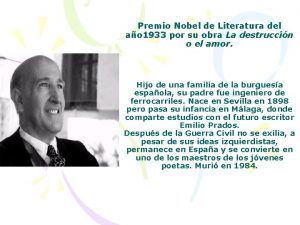 Premio Nobel de Literatura del ao 1933 por