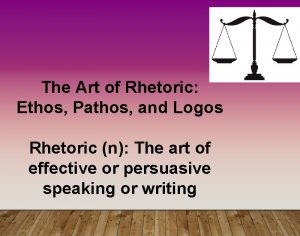 The Art of Rhetoric Ethos Pathos and Logos