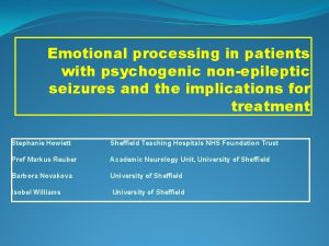 Emotional processing in patients with psychogenic nonepileptic seizures