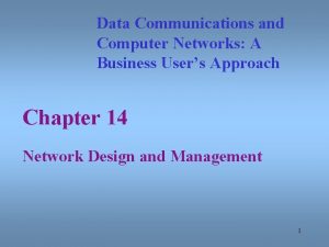 Data Communications and Computer Networks A Business Users