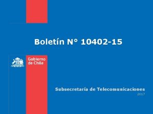 Boletn N 10402 15 Subsecretara de Telecomunicaciones 2017