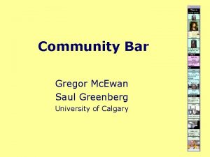 Community Bar Gregor Mc Ewan Saul Greenberg University