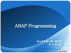 ABAP Programming ERP SW 1 Write Write f