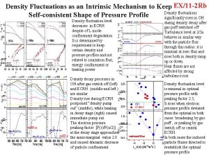 Density Fluctuations as an Intrinsic Mechanism to Keep