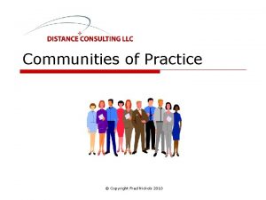 Communities of Practice Copyright Fred Nickols 2010 Objectives