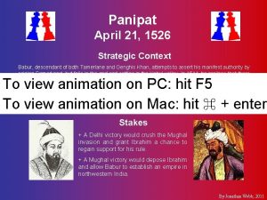 Panipat April 21 1526 Strategic Context Babur descendant