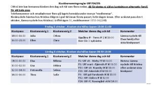 Kioskbemanningsregler UIF F 0405 OM ni inte kan