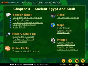 Chapter 4 Ancient Egypt and Kush Section Notes