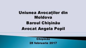 Uniunea Avocailor din Moldova Baroul Chiinu Avocat Angela