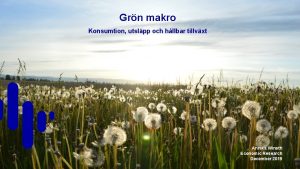 Grn makro Konsumtion utslpp och hllbar tillvxt 1