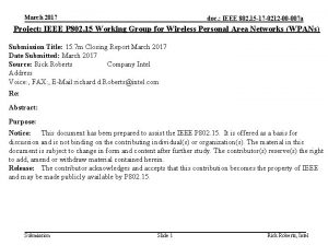 March 2017 doc IEEE 802 15 17 0212