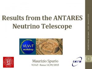 VLVNT Roma 1472015 ANTARES Results M Spurio Results