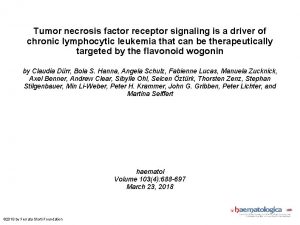 Tumor necrosis factor receptor signaling is a driver