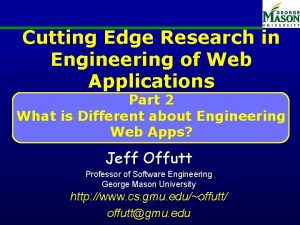 Cutting Edge Research in Engineering of Web Applications