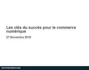 Les cls du succs pour le commerce numrique