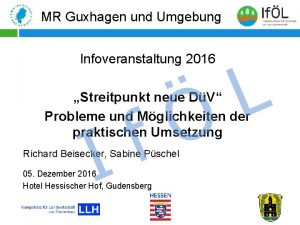 MR Guxhagen und Umgebung L Infoveranstaltung 2016 Streitpunkt