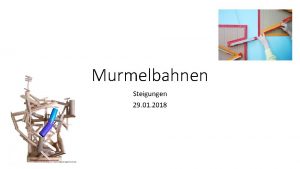 Murmelbahnen Steigungen 29 01 2018 Ihr baut eine