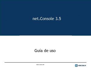 net Console 3 5 La net Console Manual