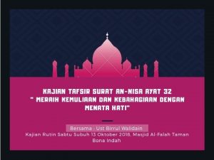 Bahasa Indonesia Dan janganlah kamu iri hati terhadap