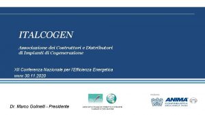 ITALCOGEN Associazione dei Costruttori e Distributori di Impianti