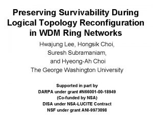 Preserving Survivability During Logical Topology Reconfiguration in WDM
