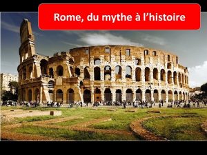 Rome du mythe lhistoire Sance 2 La naissance