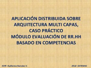 APLICACIN DISTRIBUIDA SOBRE ARQUITECTURA MULTI CAPAS CASO PRCTICO