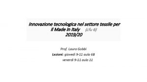 Innovazione tecnologica nel settore tessile per il Made