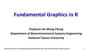 Fundamental Graphics in R Professor KeSheng Cheng Department