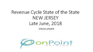 Revenue Cycle State of the State NEW JERSEY