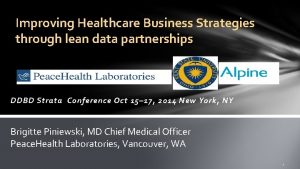 Improving Healthcare Business Strategies through lean data partnerships