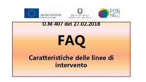 D M 407 del 27 02 2018 FAQ