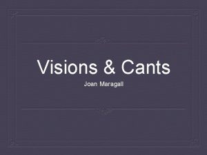 Visions Cants Joan Maragall Joan Maragall i Gorina