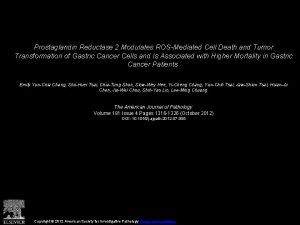 Prostaglandin Reductase 2 Modulates ROSMediated Cell Death and