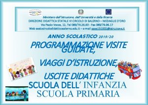 Ministero dellIstruzione dellUniversit e della Ricerca DIREZIONE DIDATTICA