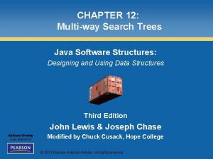 CHAPTER 12 Multiway Search Trees Java Software Structures