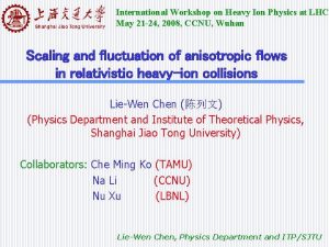 International Workshop on Heavy Ion Physics at LHC