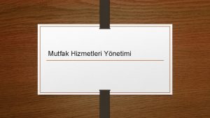 Mutfak Hizmetleri Ynetimi Aba Yardmcs Sous Chef Aba