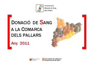 DONACI DE SANG A LA COMARCA DELS PALLARS