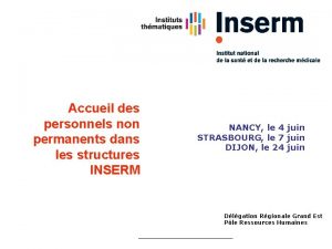 Accueil des personnels non permanents dans les structures