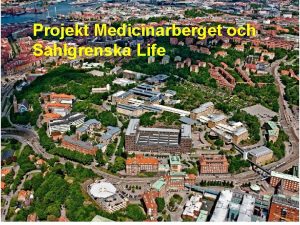 STAFFAN EDN VICEREKTOR Projekt Medicinarberget och Sahlgrenska Life