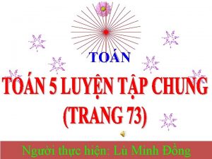 TON Ngi thc hin L Minh ng Ton