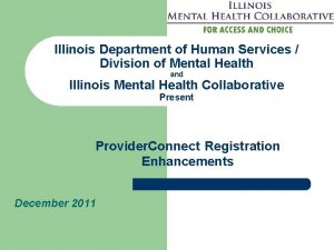 Illinois Department of Human Services Division of Mental