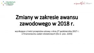 Zmiany w zakresie awansu zawodowego w 2018 r