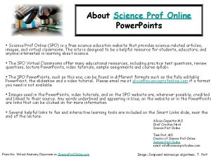 About Science Prof Online Power Points Science Prof